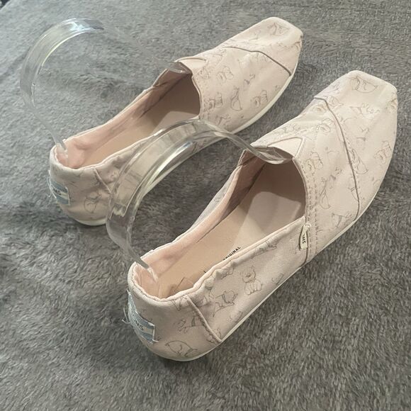 TOMS Shoes Women's Size 8 Pink Little Piggies Classic Alpargata Flat Loafers Pig - Picture 7 of 10